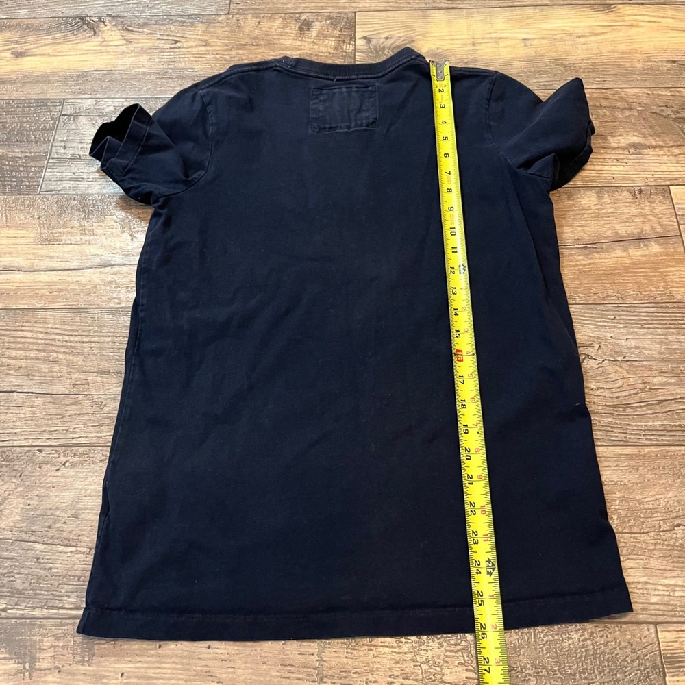 Abercrombie & Fitch Womens Muscle Tee Navy Blue Graphic Logo T-Shirt Size M - Picture 6 of 6